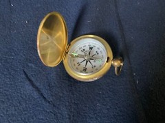 Vtg Academy Pocket Compass Hiking-Fishing-Hunting Japan