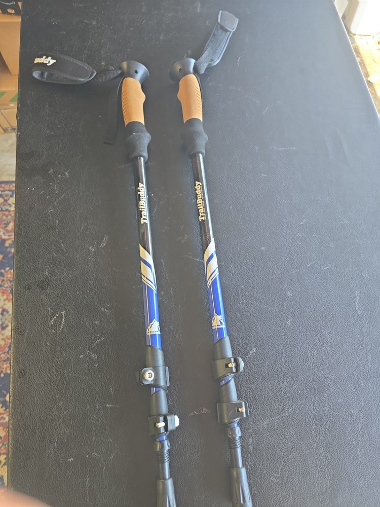 Set of 2 – TrailBuddy Adjustable Trekking Poles Hiking/Walking Sticks