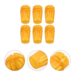 6Pcs Durable Rubber Cane Tips Replacement for Walking Canes Golden Non Slip