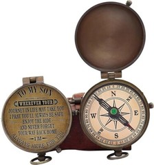 son gifts from mom and dad son compass with leather case son graduation gift
