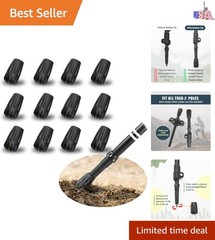 12-Pack Universal Trekking Pole Tips – 11mm Rubber Protectors for Grip & Safety