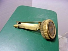 Old Brass Long Stem Pin On Compass Liquid Filled Germany Camping Hunting