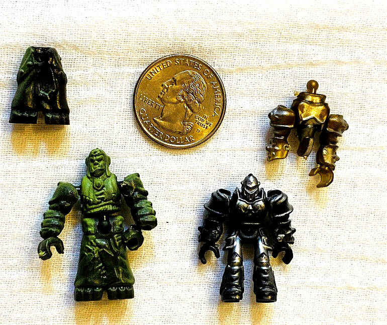 Assorted Lot of 4 Mega Bloks Micro Figures Pieces & Parts