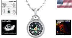 Waterproof EDC Mini Compass Pendant – Titanium/Brass/Copper for All Journeys