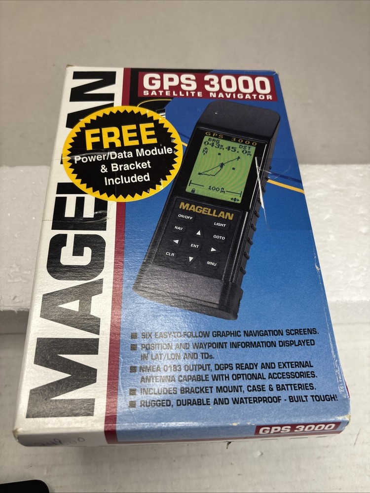 Magellan GPS 3000 Satellite Navigator. Includes Power/Data Module. Untested.
