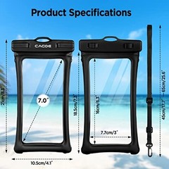 CACOE [Floatable] Floating Universal IPX8 Up to 7.0″-Floatable Black+Green