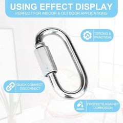 Chain Links, 1Pcs(18-8) Heavy Duty Stainless Steel Carabiner, 4.8 Inch 304