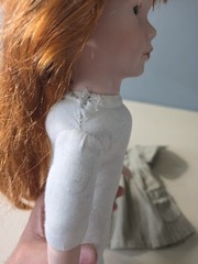 Porcelain Doll 15.5in NJSF Red Hair Character Face Costume Outfit