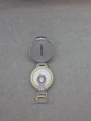 Vintage Engineer Lensatic Compass Military Hiking Camping Liquid Filled Taiwan