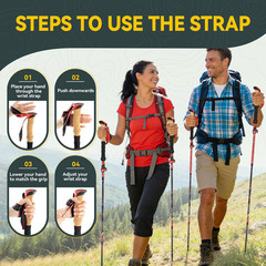 Collapsible Trekking Poles for Hiking – Carbon Fiber Folding Hiking Poles, Teles