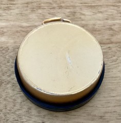 Vtg Copper Tone Metal and Plastic Pocket Compass W/Hanging Ring, Dime Store Toy