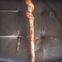 Handmade Twisted Wood Walking Stick Cane, Brown, Unisex Adults