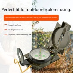 Compass Military Outdoor Camping Army Green Hiking Survival Trip Navigation Tool