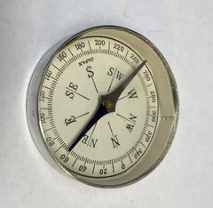 Vintage Metal Tin Compass Made In Japan