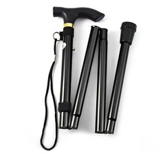 Folding Telescopic Walking Cane Trekking Hiking Stick Adjustable Metal Outdoor