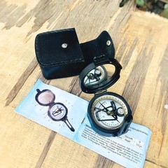Brass Brunton 100% Working Pocket Vintage Compass With Leather Case. Best Gift