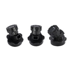 Water Bucket Seal Cover with Faucet for PE PP Containers 5x5x7cm 2pcs Black