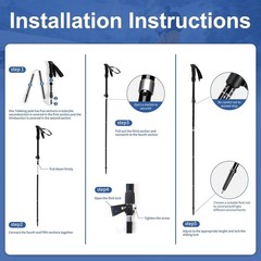 Sturdy Hiking Poles with Carbon Steel Tips – Lightweight and Adjustable Design