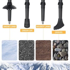 Hiking Poles Nordic Walking Poles 110-130cm Foldable Adjustable Lightweight Unisex