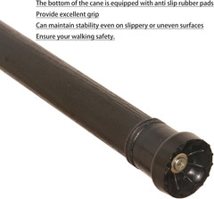 Cane Hiking Stick Mountaineering Stick Black Walking Hiking Men and Women 35 Inc