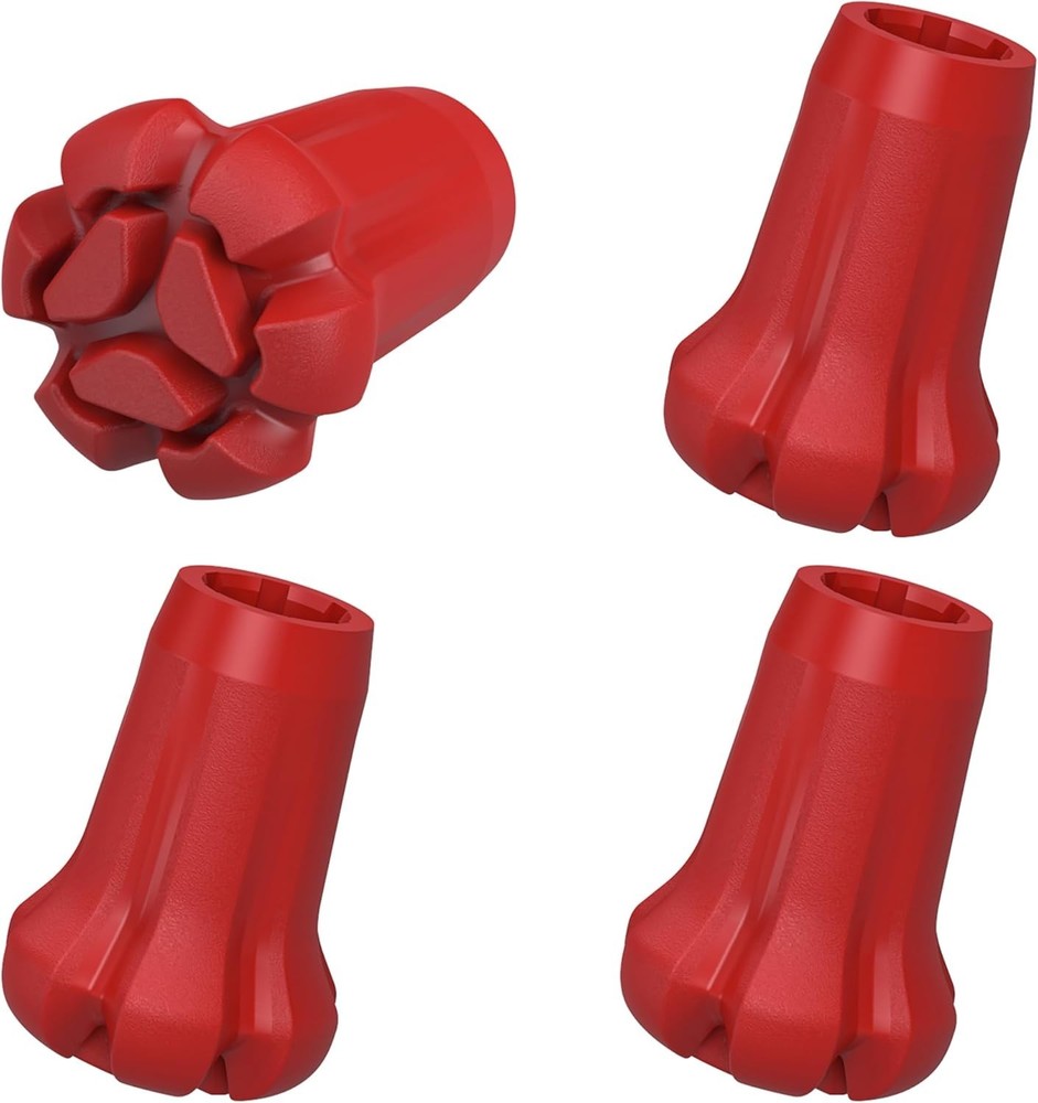Hiking Pole Tips, 4Pcs, Rubber Wear & Tear Resistant, for Trekking Poles, Walkin