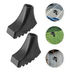 15Pcs Black Rubber Walking Stick Tip Covers Durable Hiking Pole End Caps