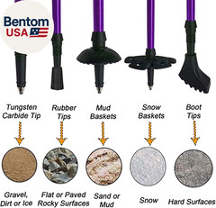 Hiking Trekking Poles, 2 Pack Collapsible, Lightweight, anti Shock, Walking Stic