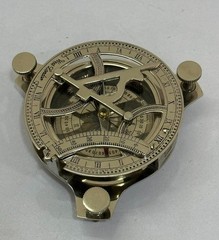 Silver Sundial Pocket Compass 3″ for Hiking, Camping & Nautical Outdoor Use