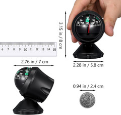 Adjustable Car Compass with Stick-On Base | Universal Dashboard Navigation Tool