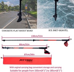 Aluminum Nordic Walking Poles with Ergonomic Grip – 2 Pack