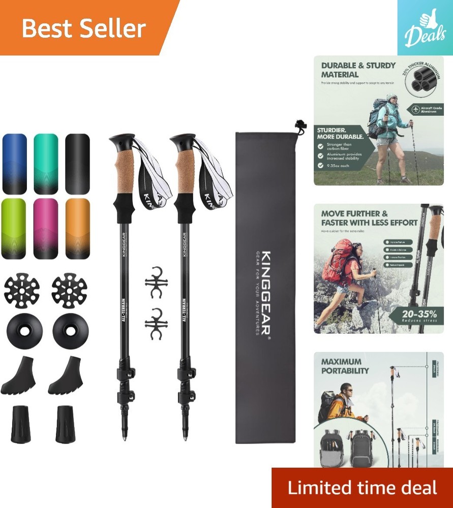 Lightweight 7075 Aluminum Nordic Walking Sticks – Retractable Trekking Poles