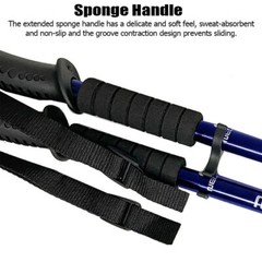 Pair Trekking Hiking Poles Walking Sticks Anti-Shock Collapsible Alpenstock Grip