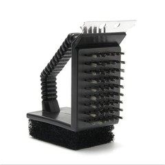 BBQ Grill Brush Sponge Scrubber Right-angle Brush Head Dense Stainless Wires