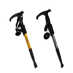 1 Pair Hiking Walking Sticks Trekking Poles Collapsible Lightweight Anti-Shock
