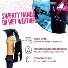 Lightweight 7075 Aluminum Trekking Poles – Adjustable, Collapsible Hiking Sticks