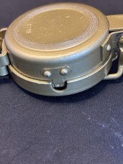 Vintage Lensatic Compass Liquid Filled Edge Brass Coating Japan