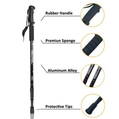 Telescopic Walking Trekking Poles Hiking Sticks Collapsible Alpenstock Pair of 2