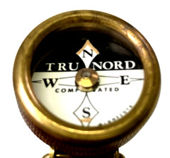 Vintage Brass Tru Nord Compensated Compass, Locking PinClip Brainerd. Free Ship