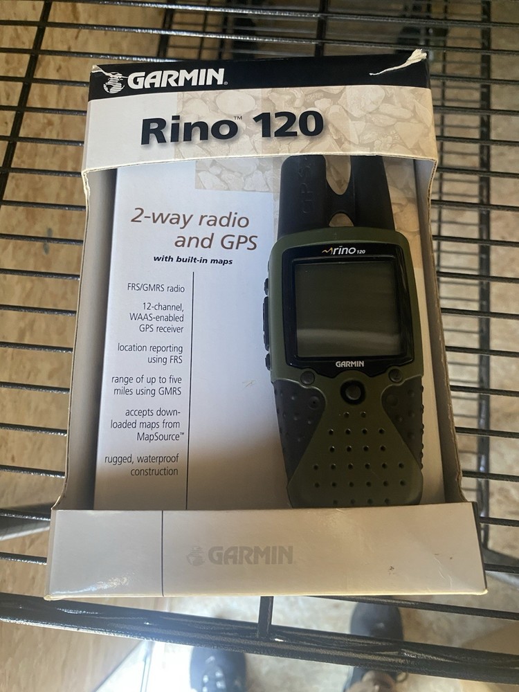 NOB Garmin Rino 120 Handheld Hiking GPS Navigator 2-way Radio Free Shipping