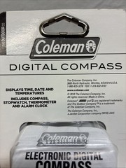 Coleman Digital Compass Stopwatch Thermometer Alarm Clock NEW