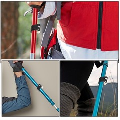 4 Sets Trekking Pole Clips Lock Nylon for Hiking Climbing Outdoor Use