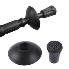 4 Pairs Durable Walking Crutch Tips Anti Skid Rubber Hiking Pole Covers Black