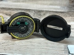 Vintage Engineer Lensatic Compass Japan Military Style w/ Brass Loop