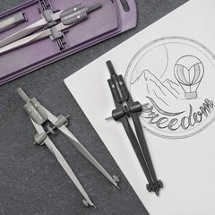 Twistable Black Stone Compass with Spare Parts – Quick-Set Precision for Ages 8+