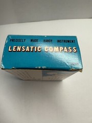 Vintage Luminescent Lensatic Compass Model 14-829 WITH ORGINAL BOX Clean!