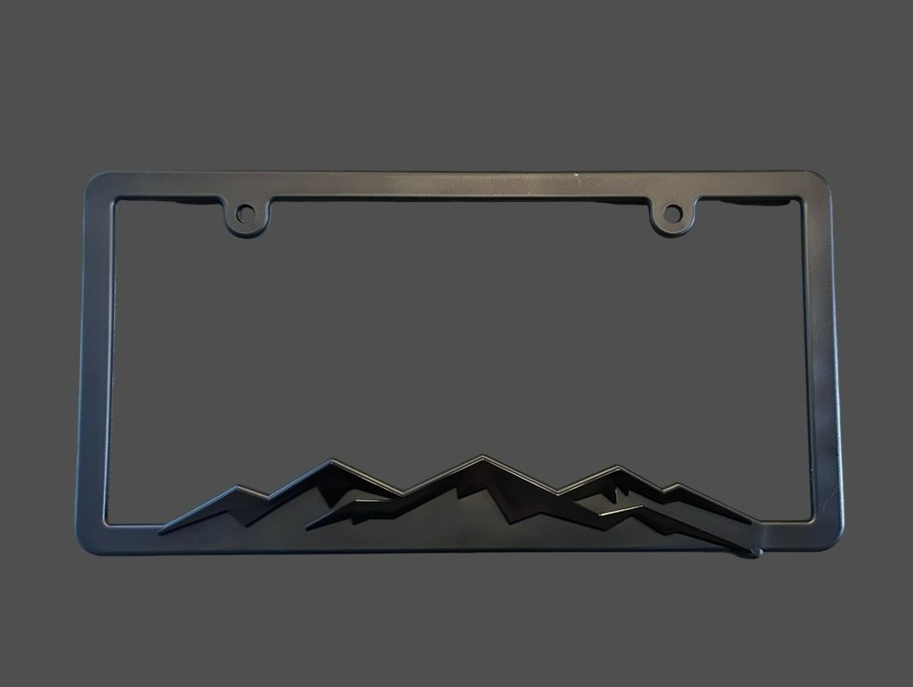 Premium OFF ROAD Black-Out Mountains Plastic License Plate Frame Bracket