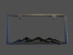 Premium OFF ROAD Black-Out Mountains Plastic License Plate Frame Bracket