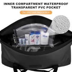 Waterproof Motorcycle Dry Bag Roll-top Motorcycle Tail Bag with Air 30L Black