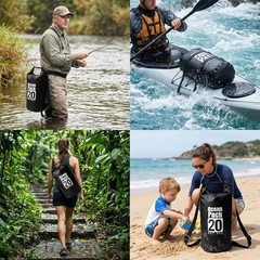 Floating Waterproof Dry Bag 5L/10L/15L/for women-Lightweight&Durable 20L BLACK