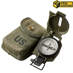 Cammenga Model 3h Tritium Lensatic Compass Olive Drab US Military Issue Pouch